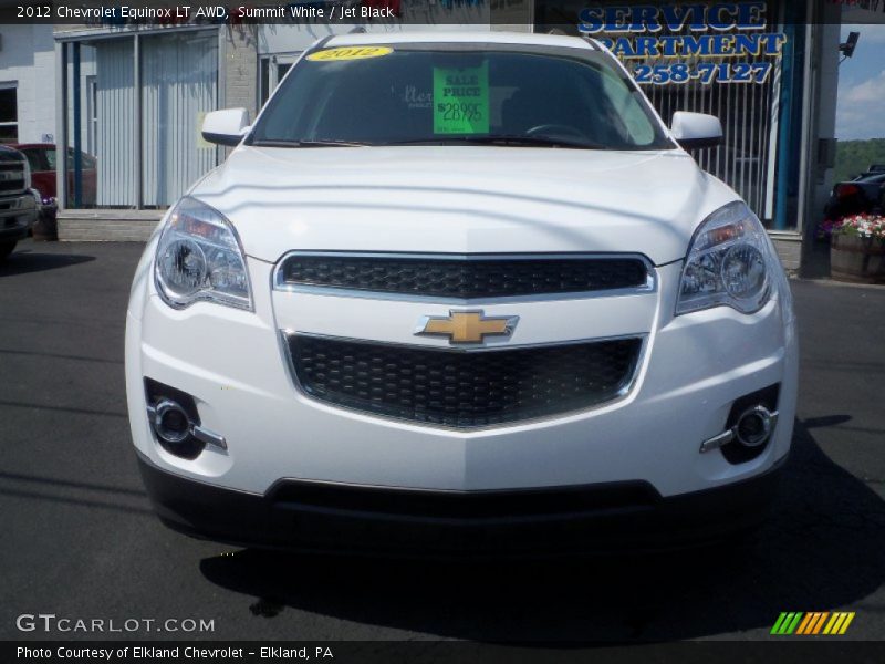 Summit White / Jet Black 2012 Chevrolet Equinox LT AWD