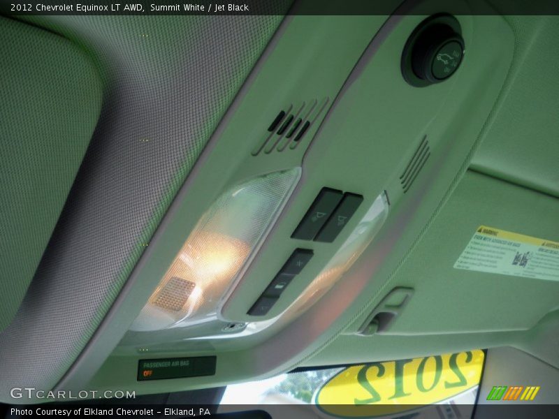 Summit White / Jet Black 2012 Chevrolet Equinox LT AWD