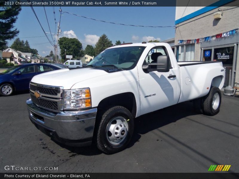 Summit White / Dark Titanium 2013 Chevrolet Silverado 3500HD WT Regular Cab 4x4