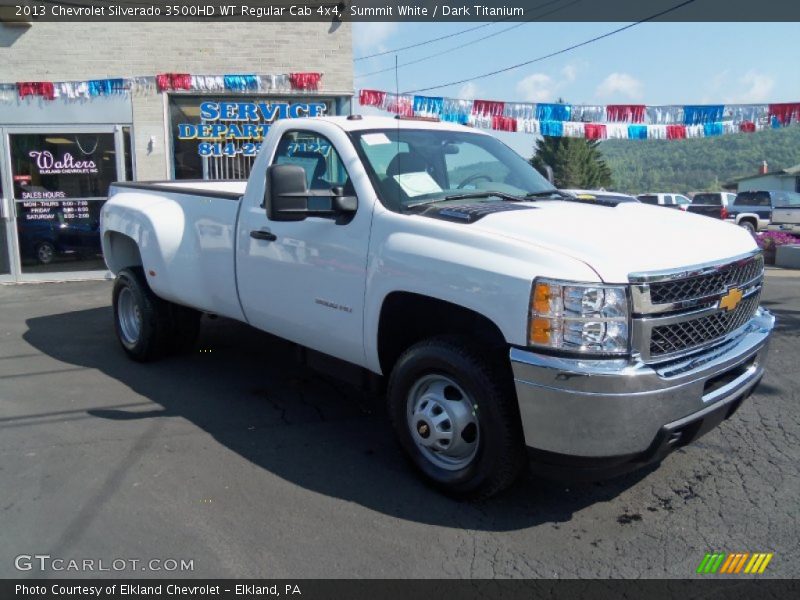 Summit White / Dark Titanium 2013 Chevrolet Silverado 3500HD WT Regular Cab 4x4