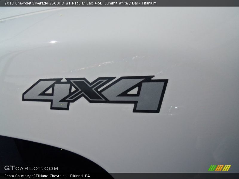 Summit White / Dark Titanium 2013 Chevrolet Silverado 3500HD WT Regular Cab 4x4