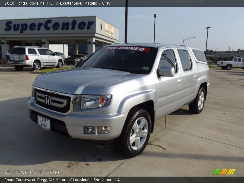 Alabaster Silver Metallic / Gray 2010 Honda Ridgeline RTL