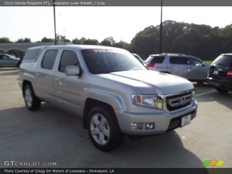 Alabaster Silver Metallic / Gray 2010 Honda Ridgeline RTL