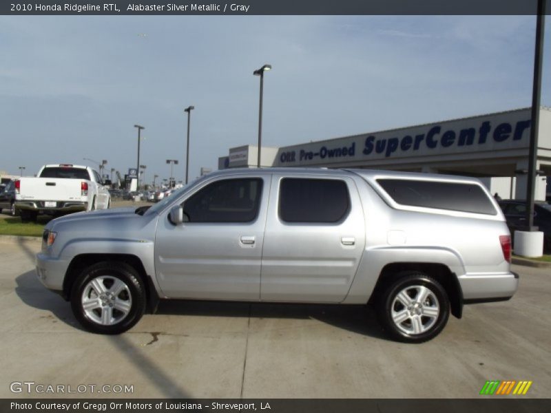 Alabaster Silver Metallic / Gray 2010 Honda Ridgeline RTL
