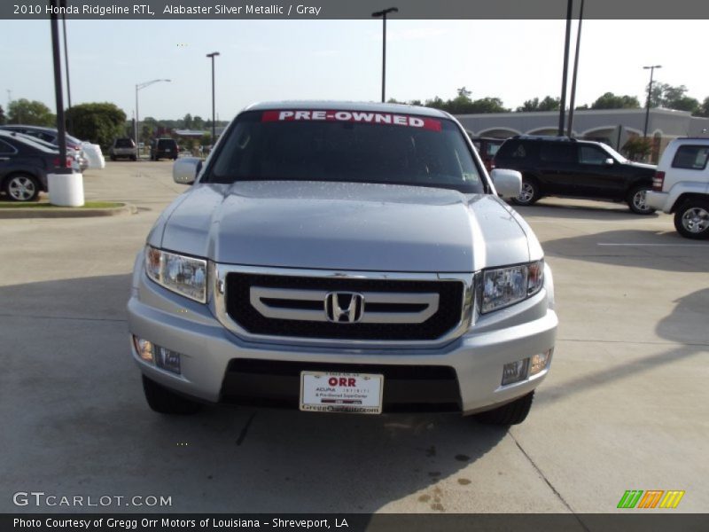 Alabaster Silver Metallic / Gray 2010 Honda Ridgeline RTL