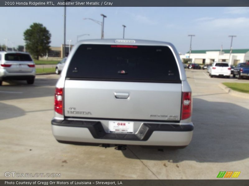 Alabaster Silver Metallic / Gray 2010 Honda Ridgeline RTL