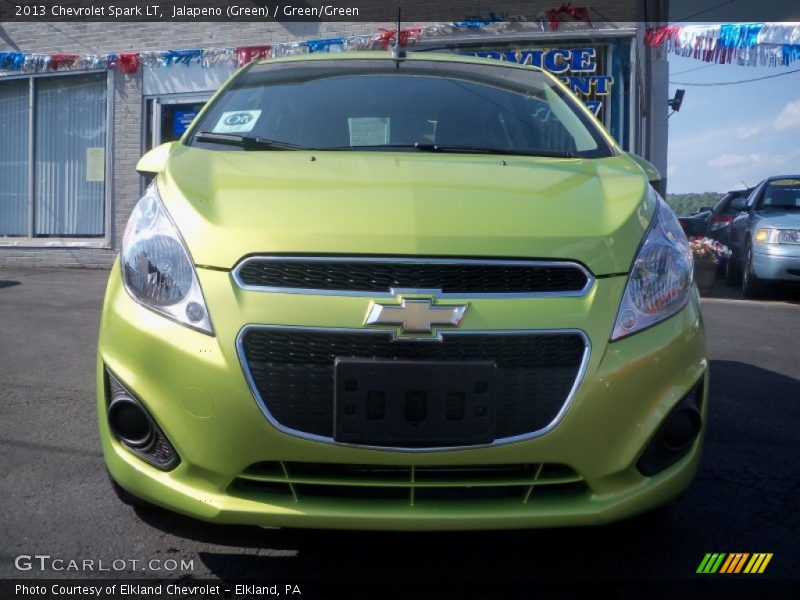 Jalapeno (Green) / Green/Green 2013 Chevrolet Spark LT