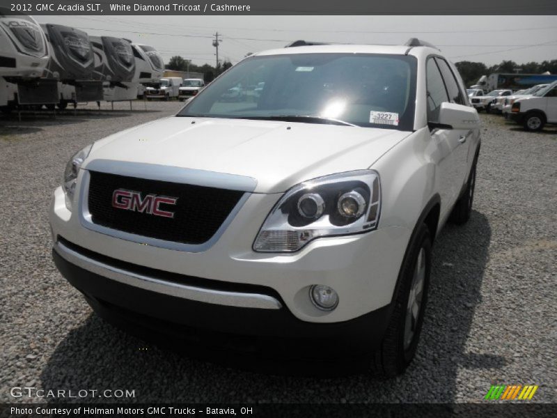 White Diamond Tricoat / Cashmere 2012 GMC Acadia SLT
