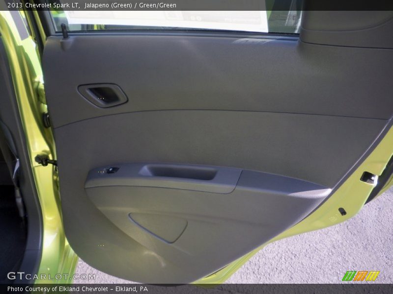 Jalapeno (Green) / Green/Green 2013 Chevrolet Spark LT