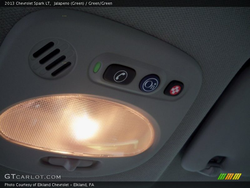 Jalapeno (Green) / Green/Green 2013 Chevrolet Spark LT