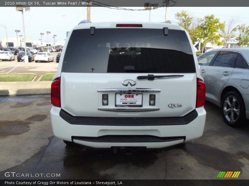 Tuscan White Pearl / Wheat 2010 Infiniti QX 56