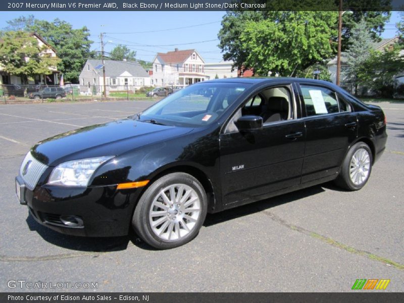 Black Ebony / Medium Light Stone/Dark Charcoal 2007 Mercury Milan V6 Premier AWD