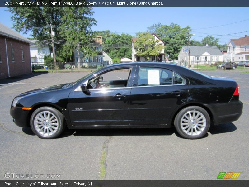 Black Ebony / Medium Light Stone/Dark Charcoal 2007 Mercury Milan V6 Premier AWD