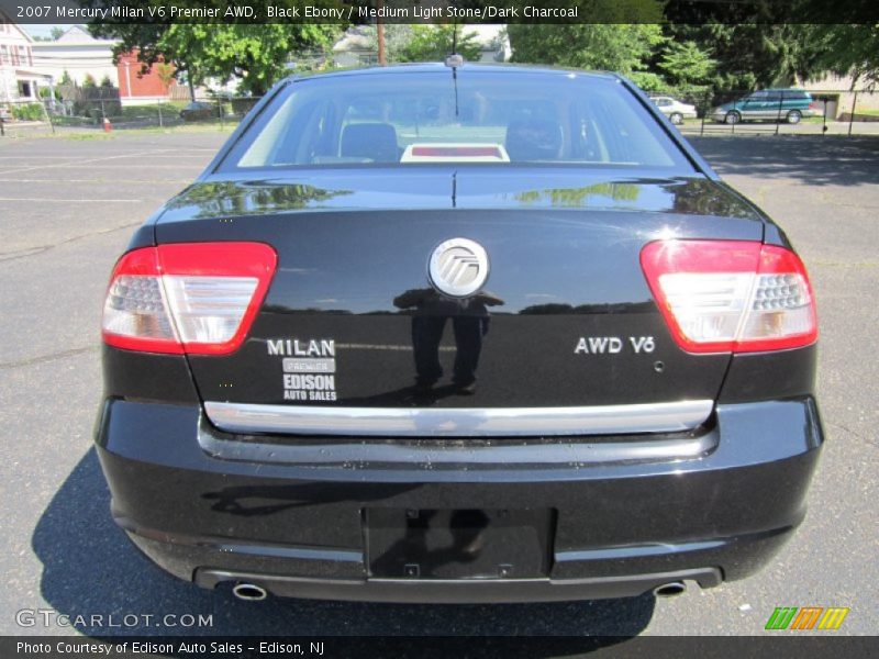 Black Ebony / Medium Light Stone/Dark Charcoal 2007 Mercury Milan V6 Premier AWD