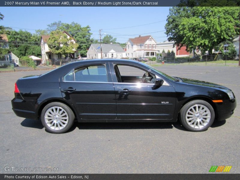 Black Ebony / Medium Light Stone/Dark Charcoal 2007 Mercury Milan V6 Premier AWD