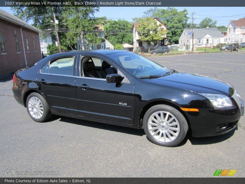 Black Ebony / Medium Light Stone/Dark Charcoal 2007 Mercury Milan V6 Premier AWD