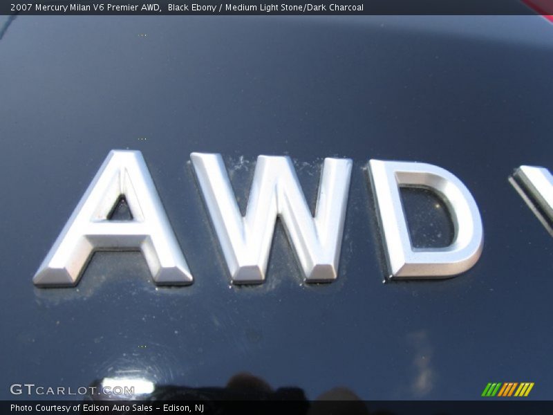 Black Ebony / Medium Light Stone/Dark Charcoal 2007 Mercury Milan V6 Premier AWD