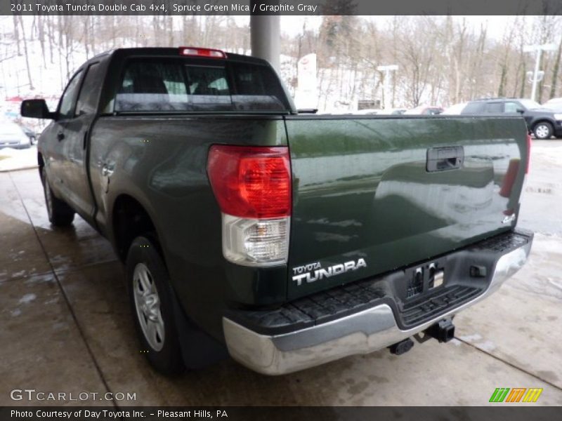 Spruce Green Mica / Graphite Gray 2011 Toyota Tundra Double Cab 4x4