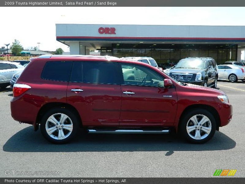 Salsa Red Pearl / Sand Beige 2009 Toyota Highlander Limited