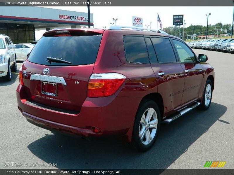 Salsa Red Pearl / Sand Beige 2009 Toyota Highlander Limited