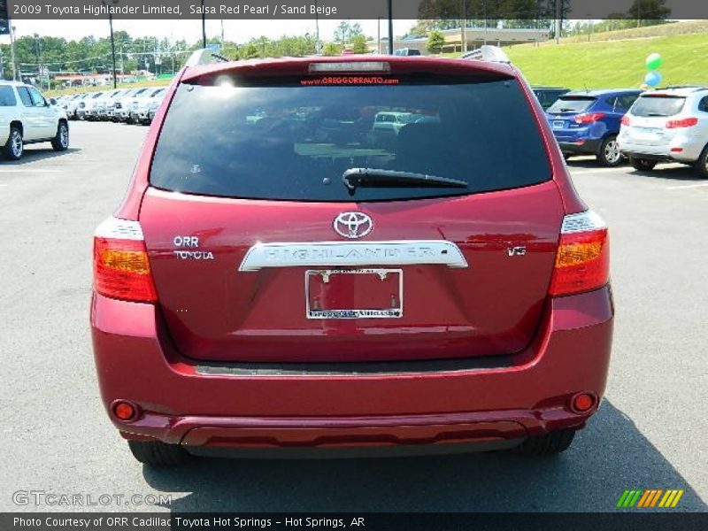 Salsa Red Pearl / Sand Beige 2009 Toyota Highlander Limited