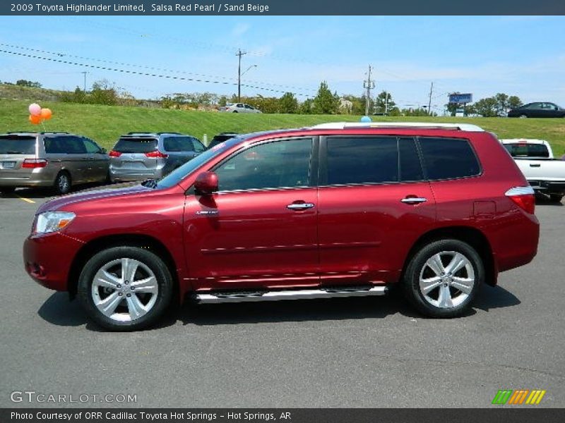 Salsa Red Pearl / Sand Beige 2009 Toyota Highlander Limited