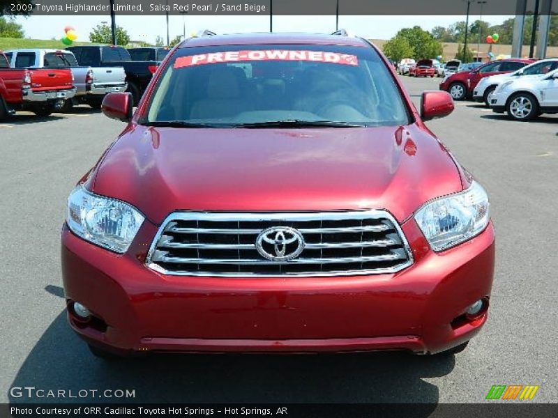 Salsa Red Pearl / Sand Beige 2009 Toyota Highlander Limited