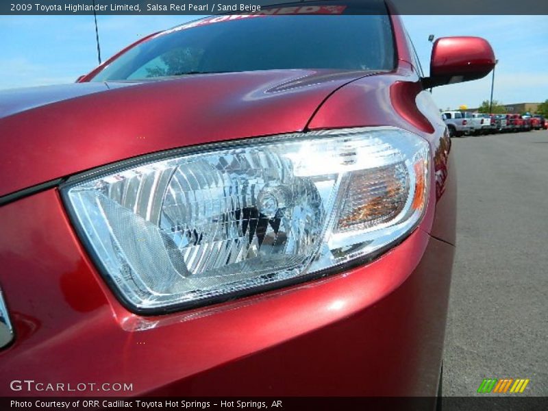 Salsa Red Pearl / Sand Beige 2009 Toyota Highlander Limited