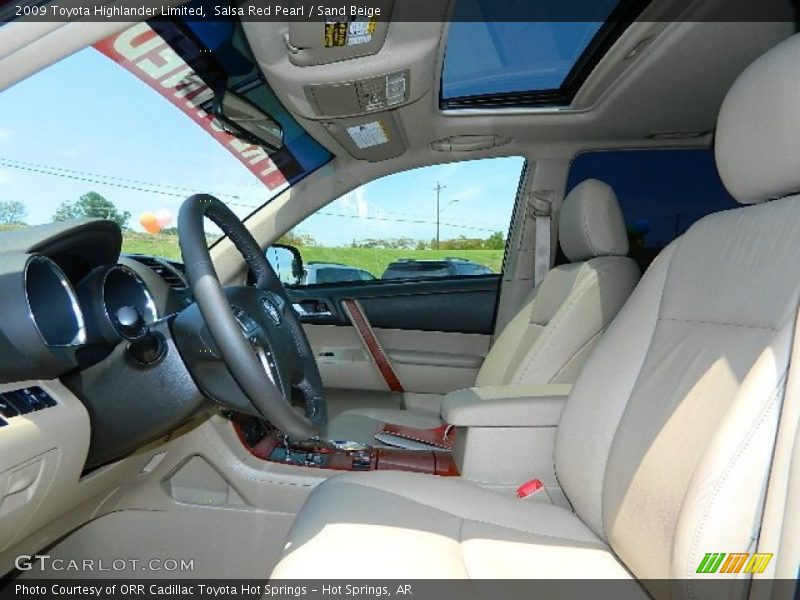 Salsa Red Pearl / Sand Beige 2009 Toyota Highlander Limited