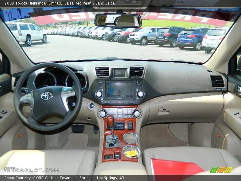 Salsa Red Pearl / Sand Beige 2009 Toyota Highlander Limited