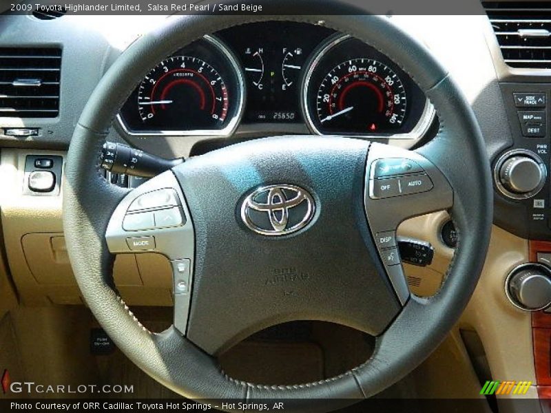 Salsa Red Pearl / Sand Beige 2009 Toyota Highlander Limited