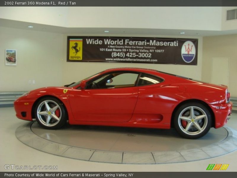 Red / Tan 2002 Ferrari 360 Modena F1