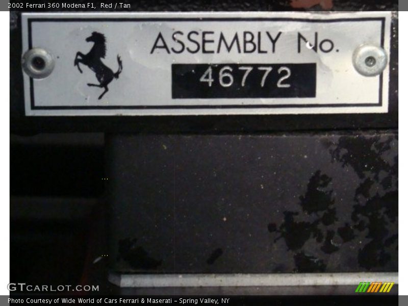 Red / Tan 2002 Ferrari 360 Modena F1