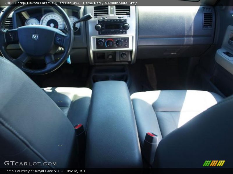 Flame Red / Medium Slate Gray 2006 Dodge Dakota Laramie Quad Cab 4x4