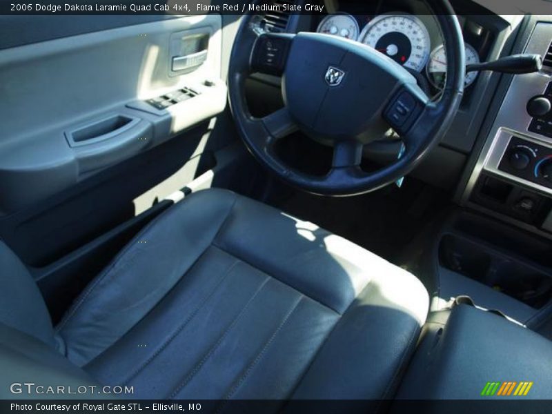 Flame Red / Medium Slate Gray 2006 Dodge Dakota Laramie Quad Cab 4x4