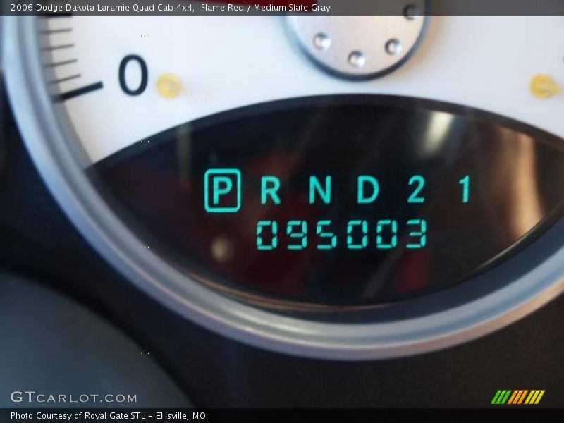 Flame Red / Medium Slate Gray 2006 Dodge Dakota Laramie Quad Cab 4x4