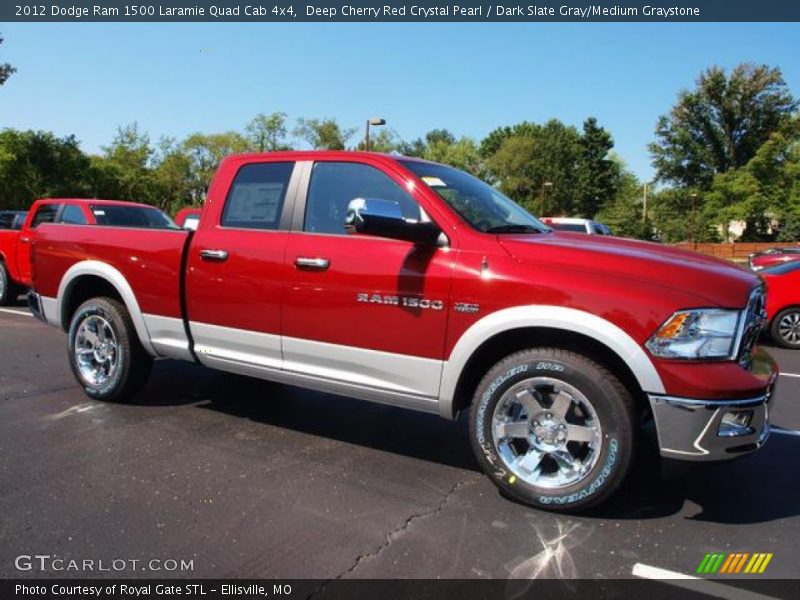 Deep Cherry Red Crystal Pearl / Dark Slate Gray/Medium Graystone 2012 Dodge Ram 1500 Laramie Quad Cab 4x4