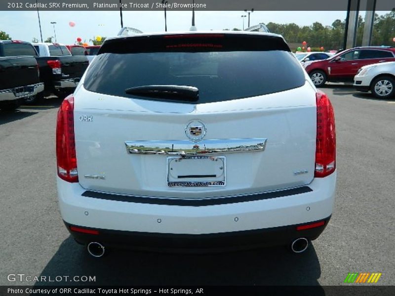 Platinum Ice Tricoat / Shale/Brownstone 2012 Cadillac SRX Premium