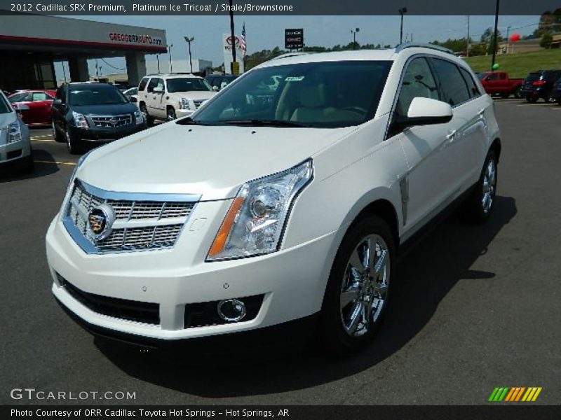 Platinum Ice Tricoat / Shale/Brownstone 2012 Cadillac SRX Premium