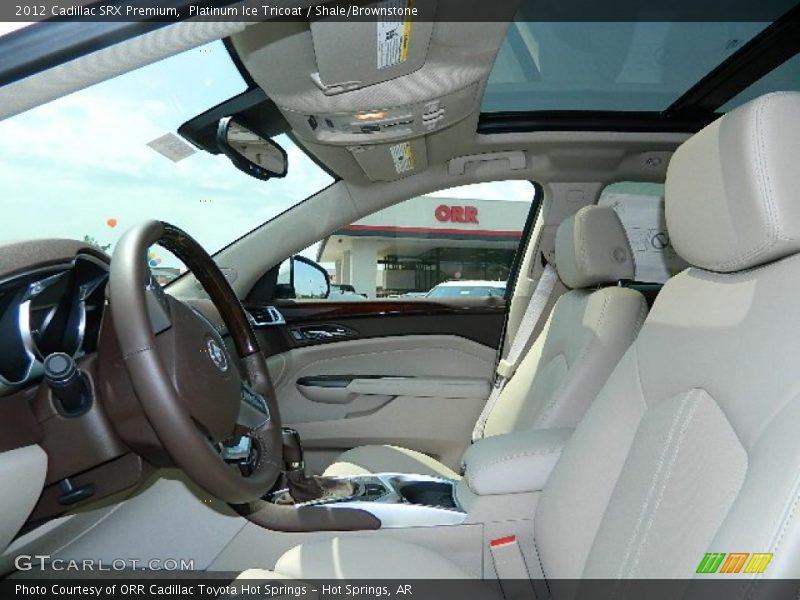 Platinum Ice Tricoat / Shale/Brownstone 2012 Cadillac SRX Premium