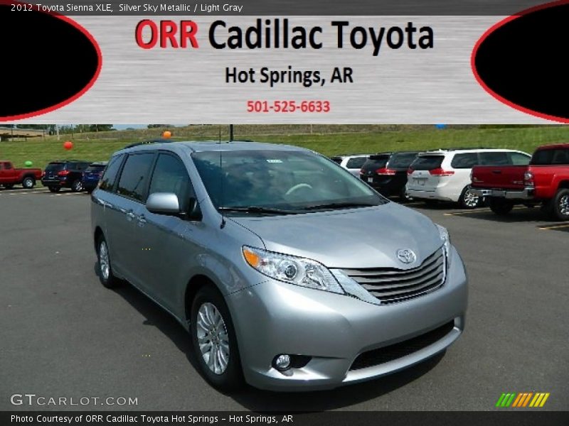 Silver Sky Metallic / Light Gray 2012 Toyota Sienna XLE