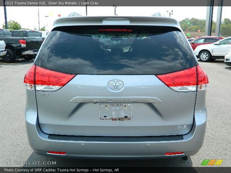 Silver Sky Metallic / Light Gray 2012 Toyota Sienna XLE