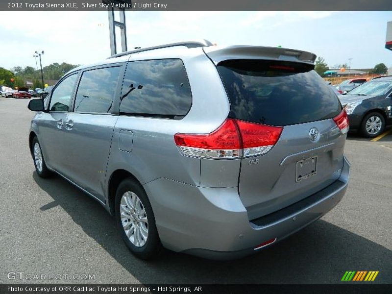 Silver Sky Metallic / Light Gray 2012 Toyota Sienna XLE