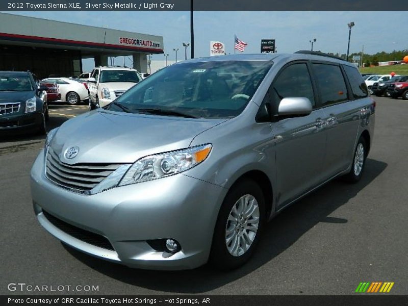 Silver Sky Metallic / Light Gray 2012 Toyota Sienna XLE