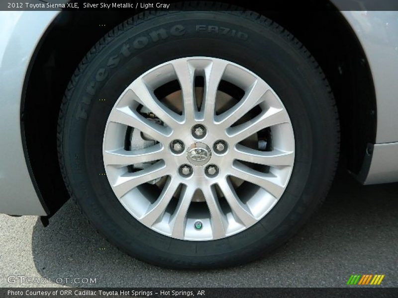 Silver Sky Metallic / Light Gray 2012 Toyota Sienna XLE