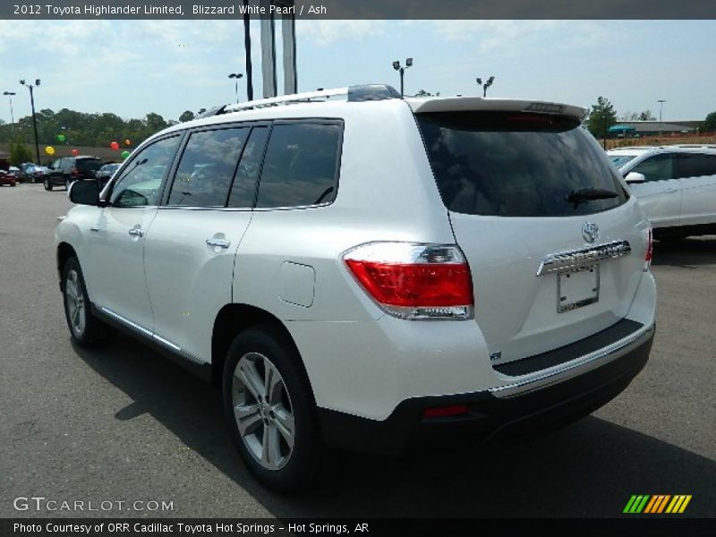 Blizzard White Pearl / Ash 2012 Toyota Highlander Limited