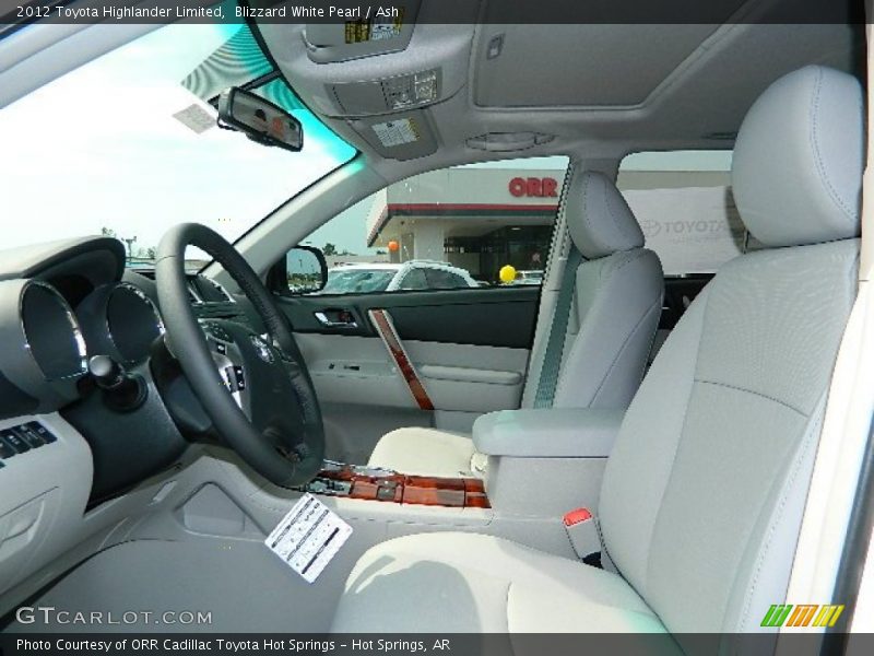 Blizzard White Pearl / Ash 2012 Toyota Highlander Limited