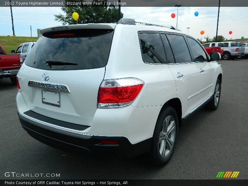 Blizzard White Pearl / Sand Beige 2012 Toyota Highlander Limited