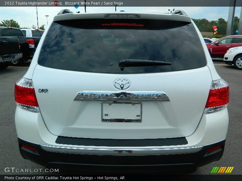 Blizzard White Pearl / Sand Beige 2012 Toyota Highlander Limited