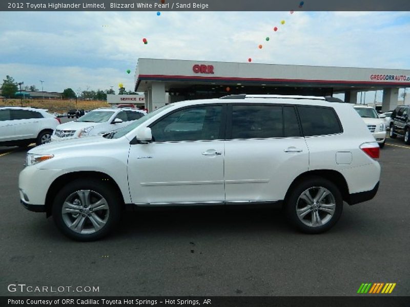 Blizzard White Pearl / Sand Beige 2012 Toyota Highlander Limited